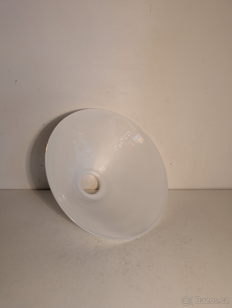 1x stínidlo z opálového skla, bílý kužel , možno více ks - 2