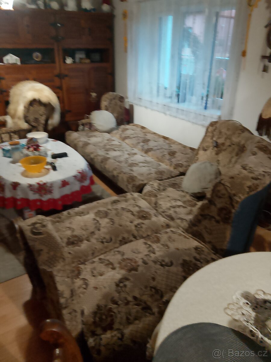 Rustikální sedací souprava rozkládací - 2