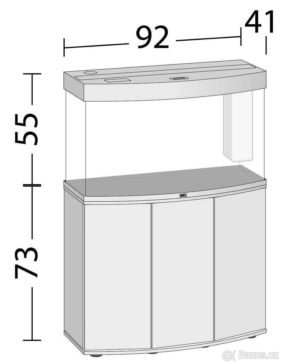 prodám akvarium JUWEL vision 180 se stolkem bílé - 2