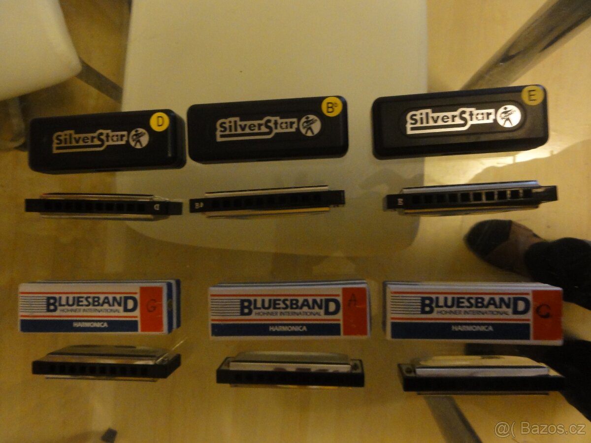 Prodám zcela nové a nepoužité foukací harmoniky zn. Honer - 2