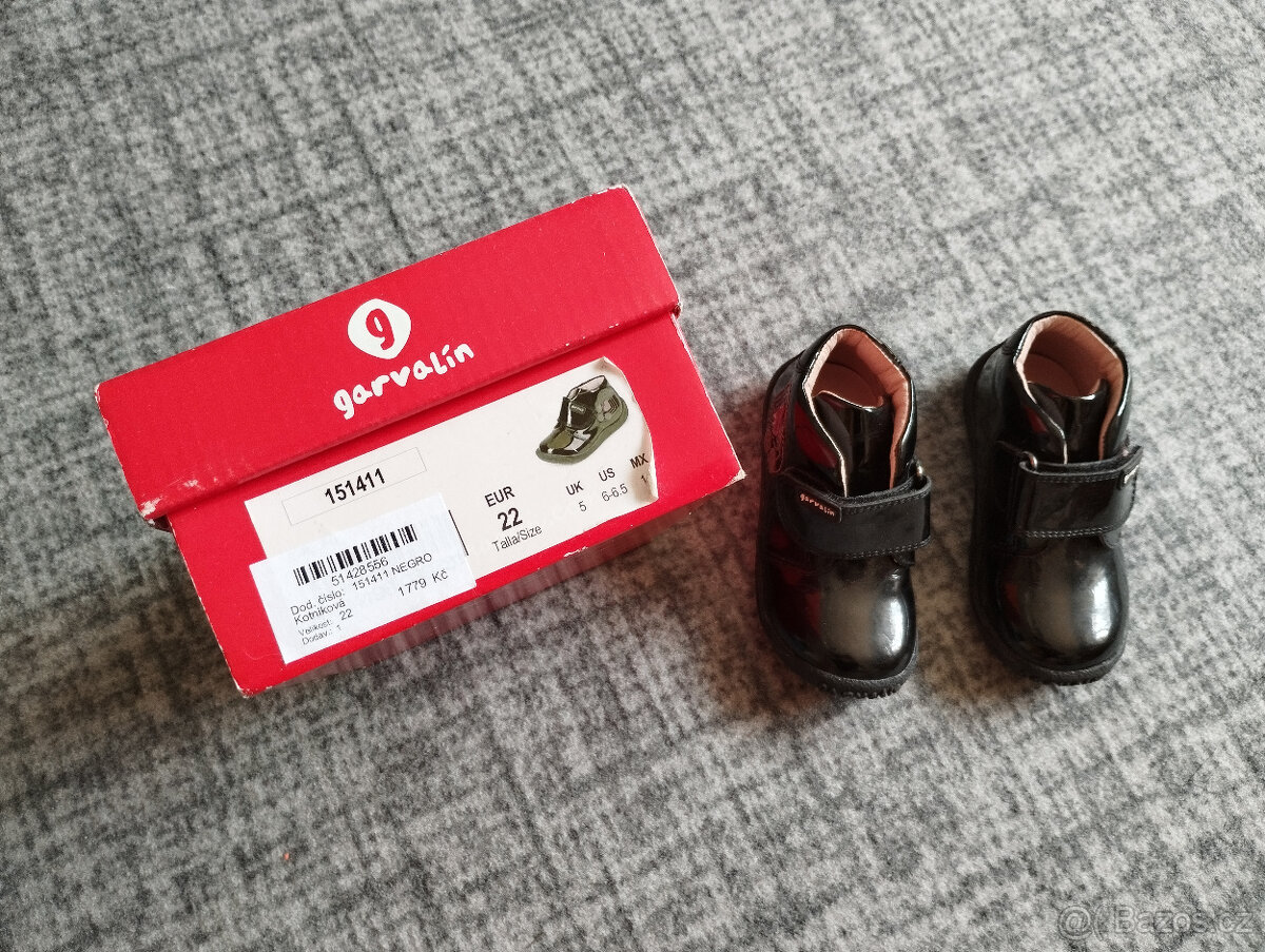 Dívčí kotníkové lakované boty Garvalín - 2