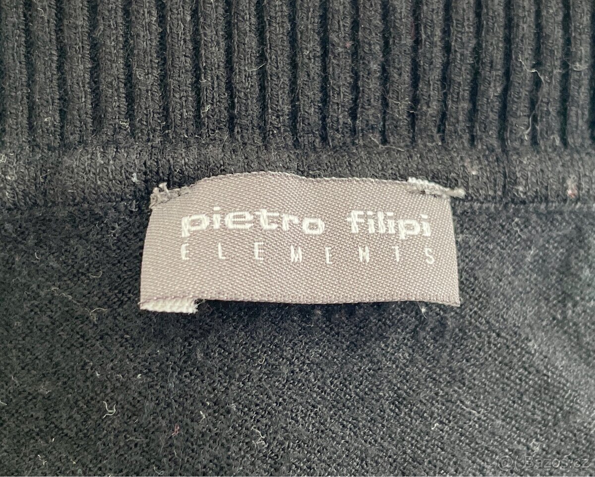 Černý 3/4 svetr značky Pietro Filipi vel. S/M - 2