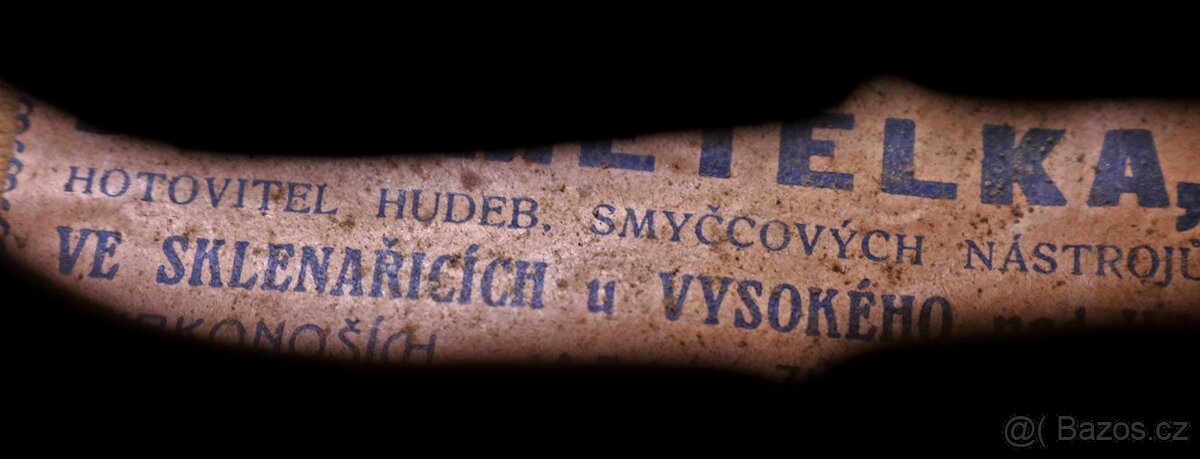 Staré housle od Josefa METELKY z roku 1928 - 2