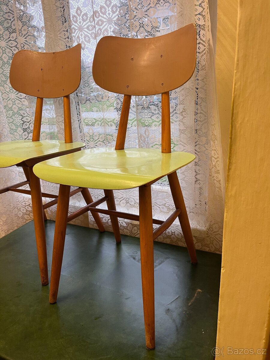 3x židle TON z roku 1971 - 2