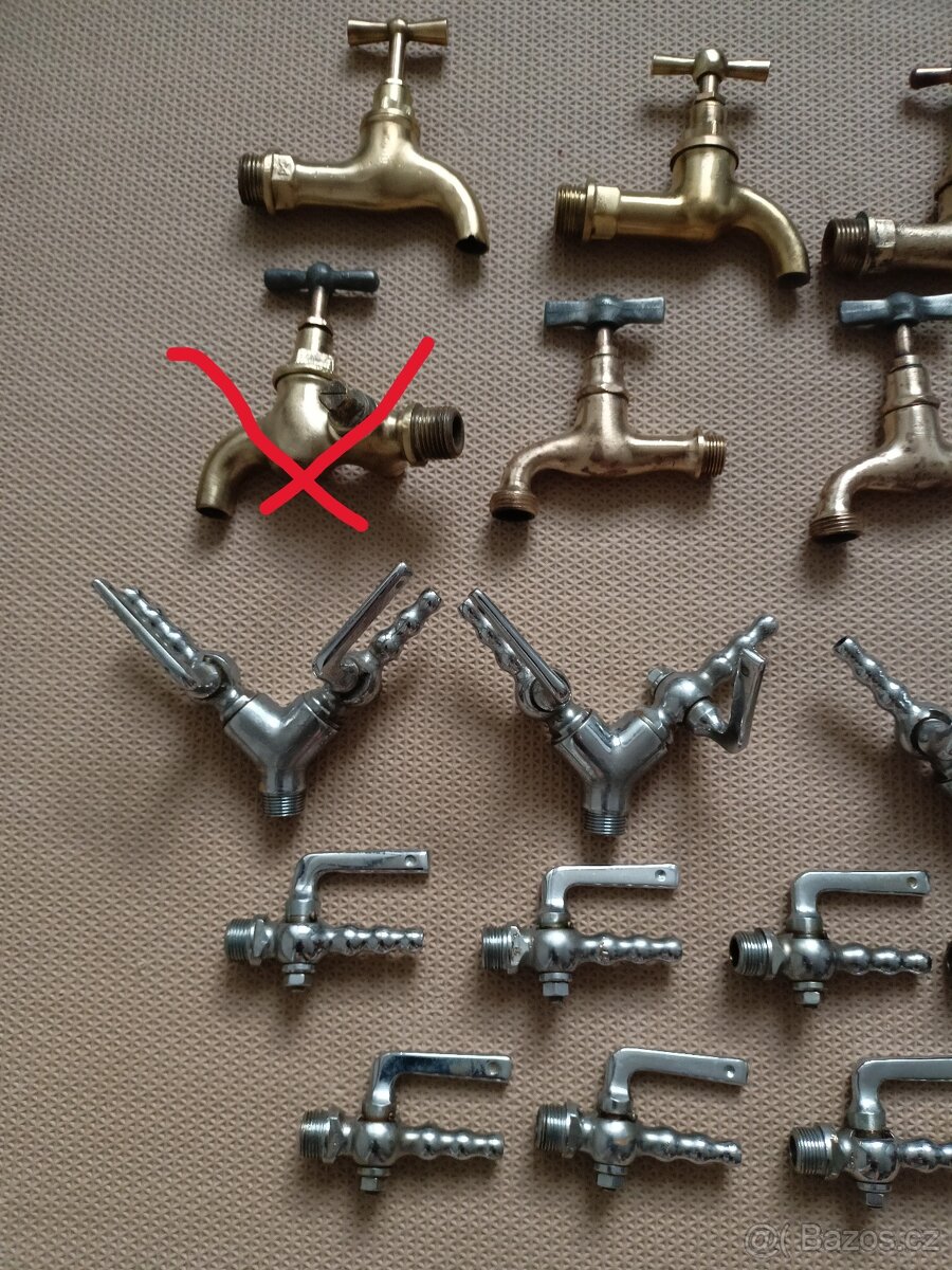 Kohoutek,mosazný ventil,mosazný kohoutek. - 2