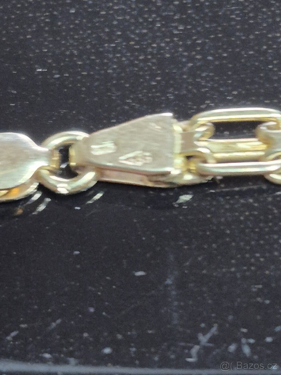 Zlatý řetízek zdobený 14k - 2