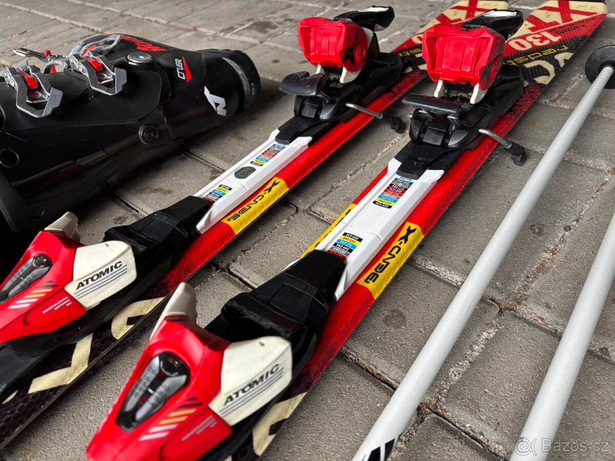 Lyže Atomic 130cm, hůlky, lyžařské boty vel.41 - 2
