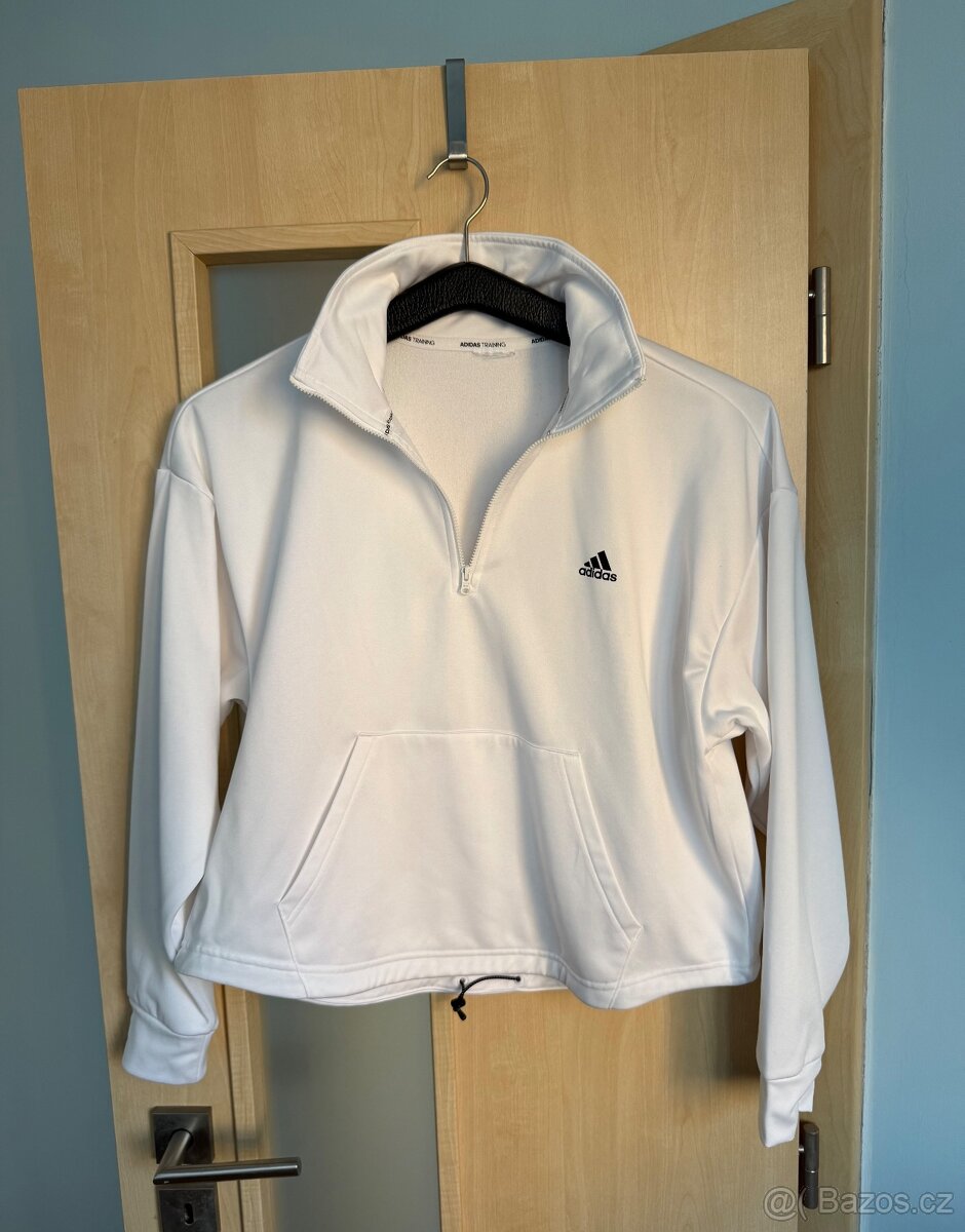 Dám. bílá sportovní Adidas mikina, vel. M, sleva - 2