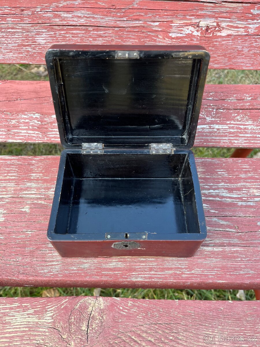 Retro pokladnice šperkovnice ručně malovaná - 2