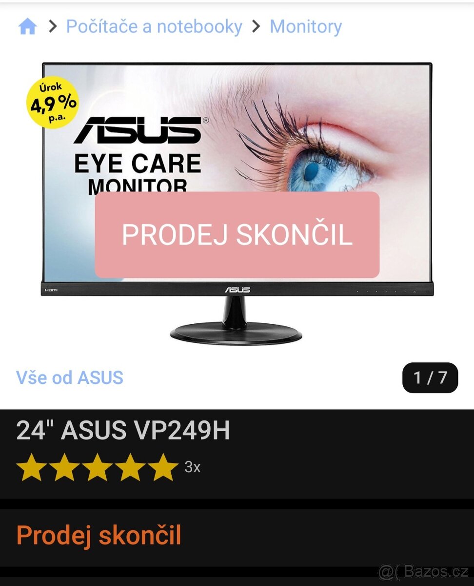 Monitor 24" Asus VP249H - 2