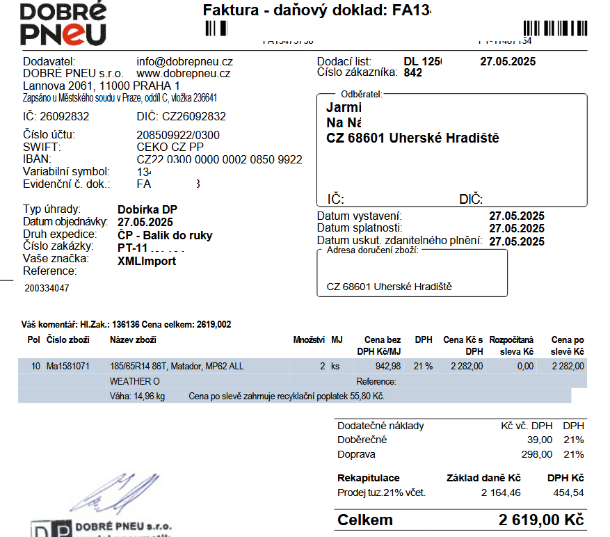 2 ks nových celoročních pneu 185/65 R14 - super cena - 2
