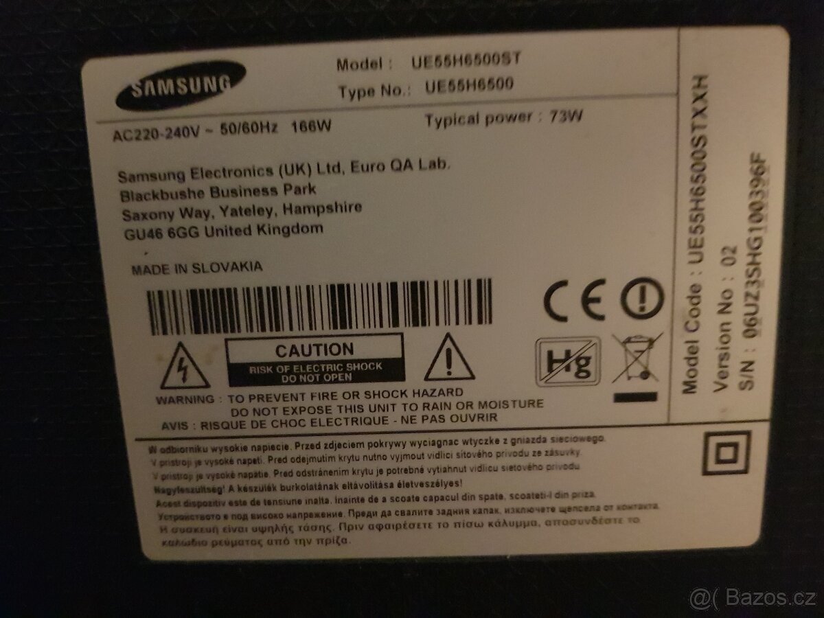 Televize na náhradní díly Samsung - 2