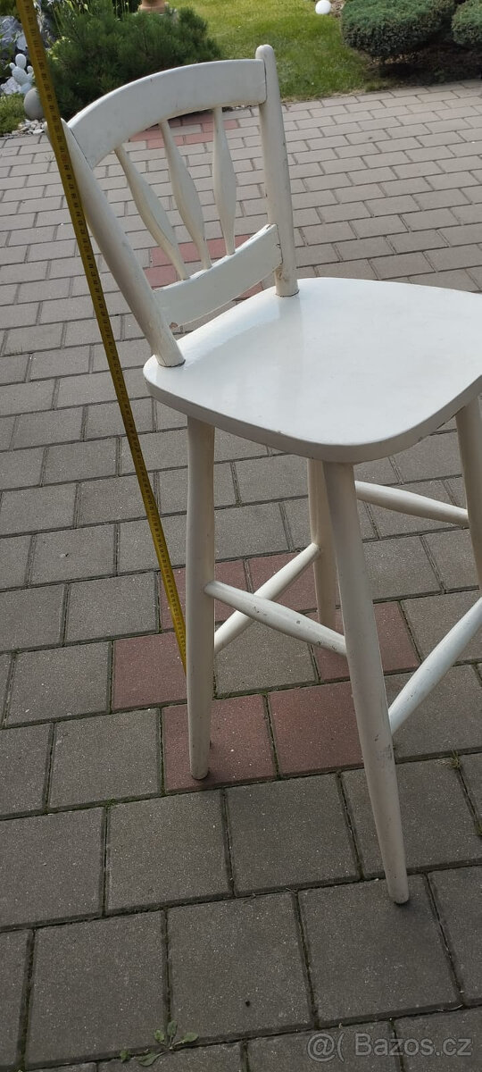 Židle bílá vysoká - 2