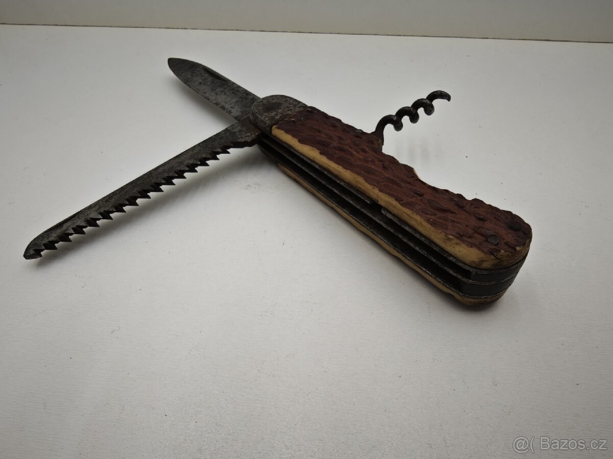 Starý retro kapesní, lovecké nůž Mikov Fixír - 2