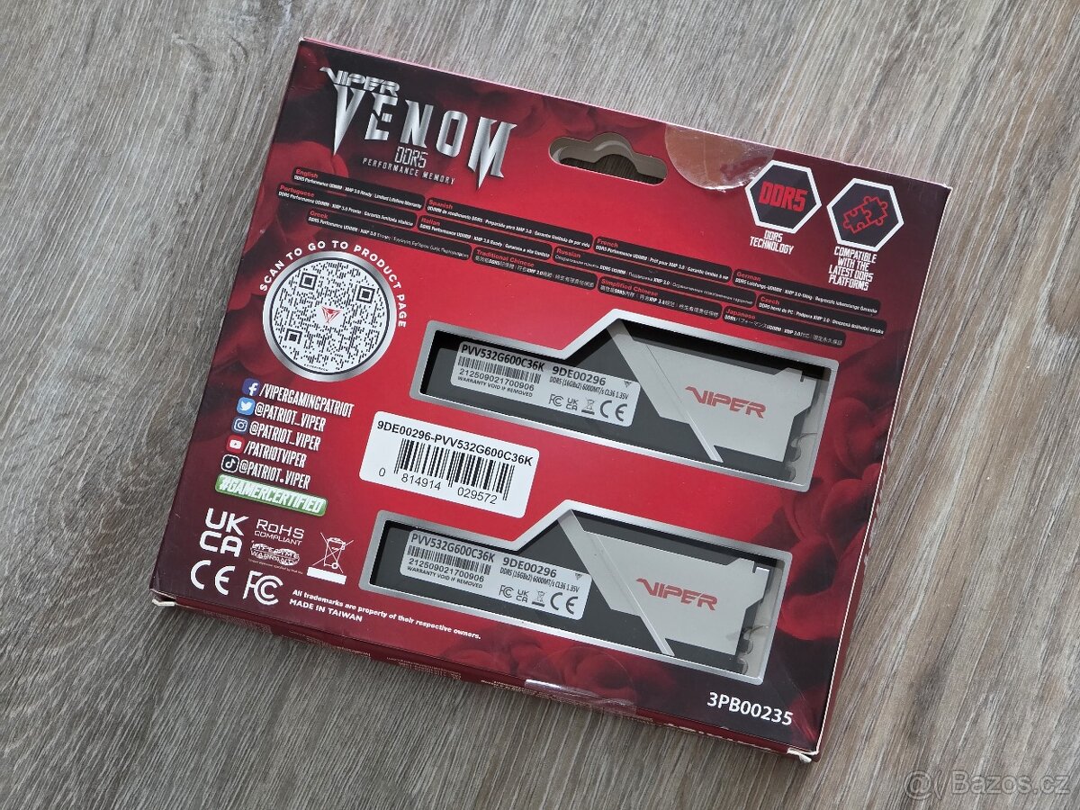 Patriot Viper Venom 32GB KIT DDR5 6000MT/s CL36 - 2