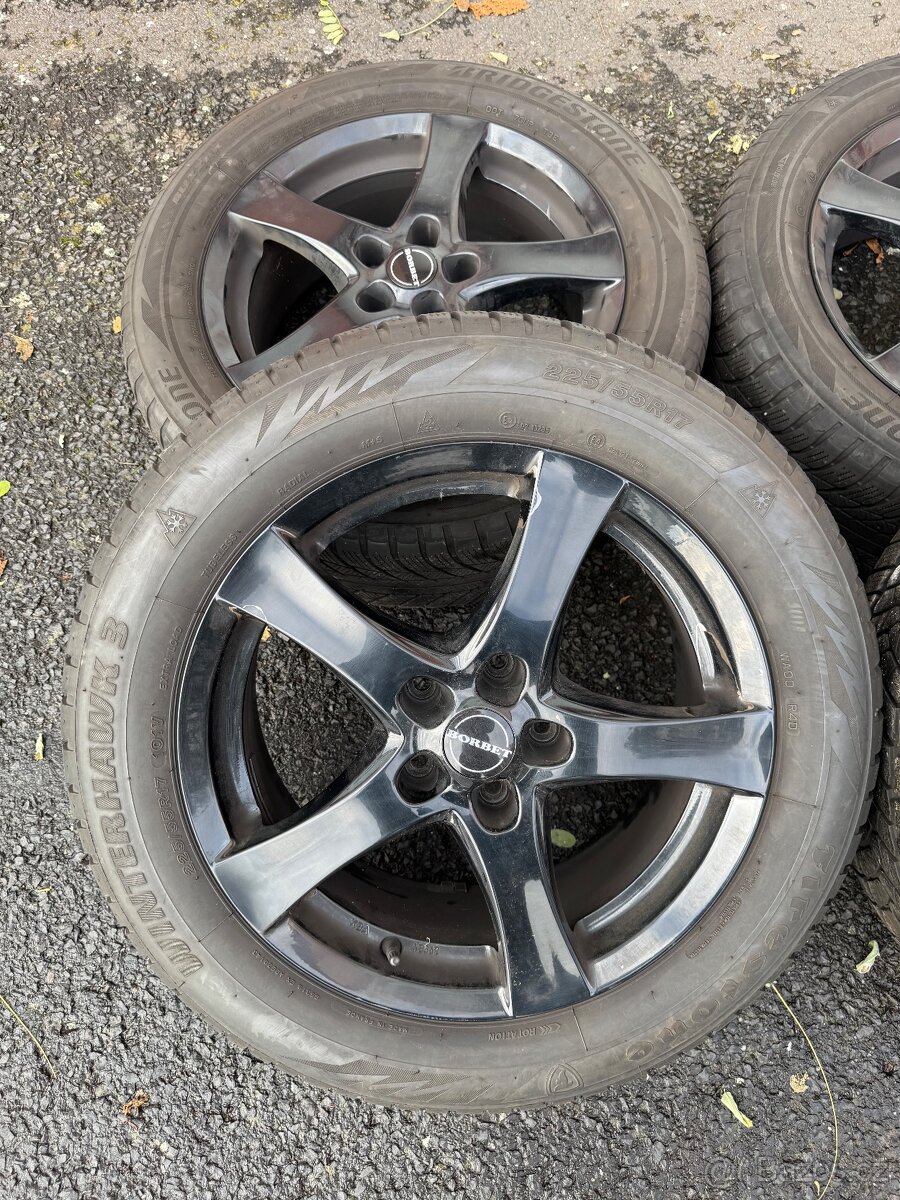 Alu zimni sada Borbet 225/55/17 Opel 5x115 - 2
