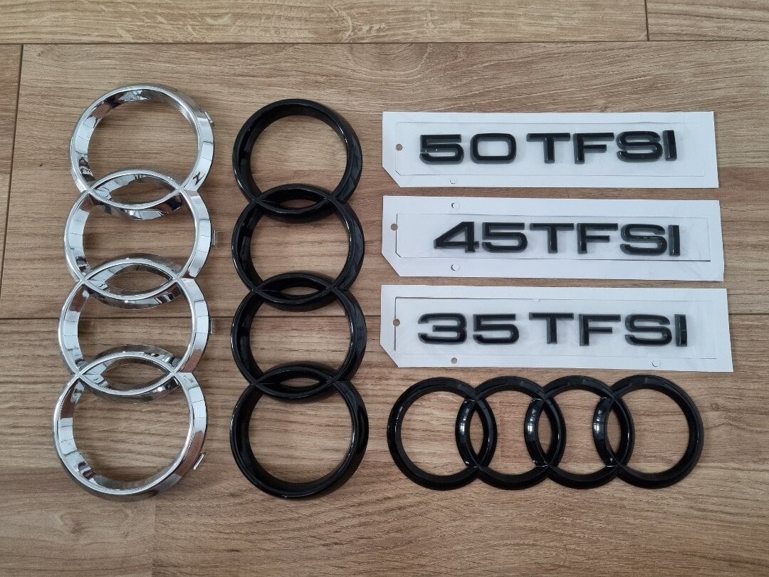 AUDI chromove znaky loga AUDI kruhy - 2