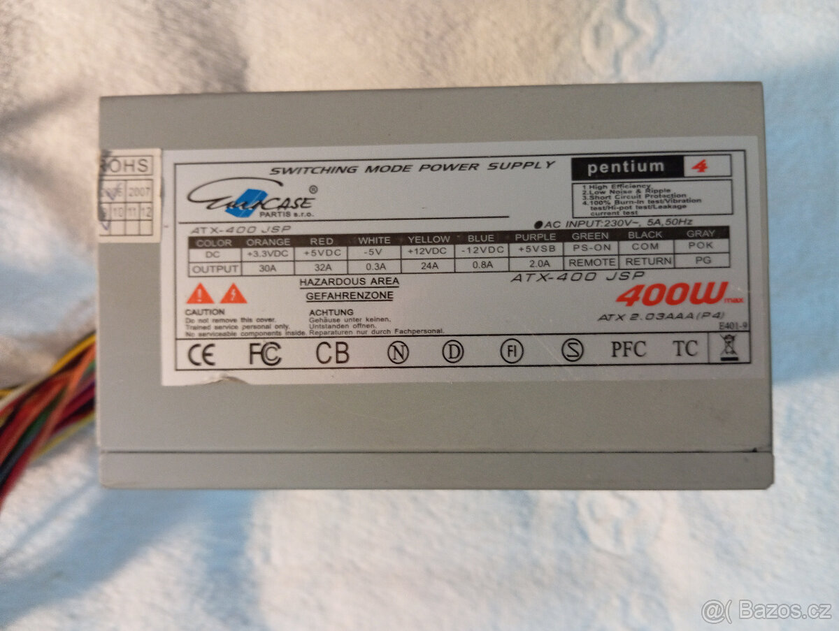 PC - Zdroj: Eurocase ATX-400 JSP 400W - 2