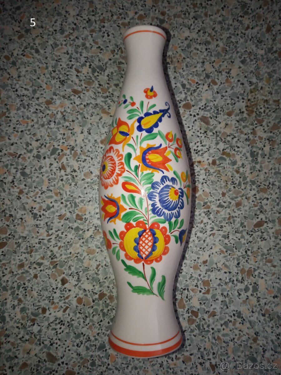 Malovaný talíř a váza - 2