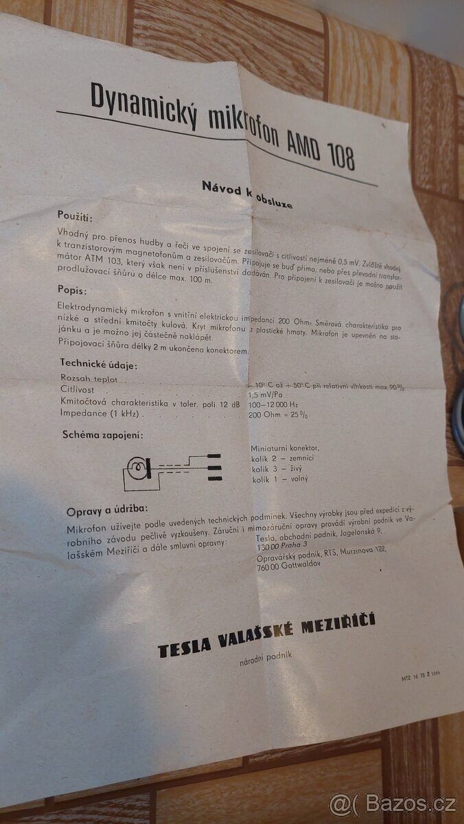 Tesla mikrofon AMD 108 - 2