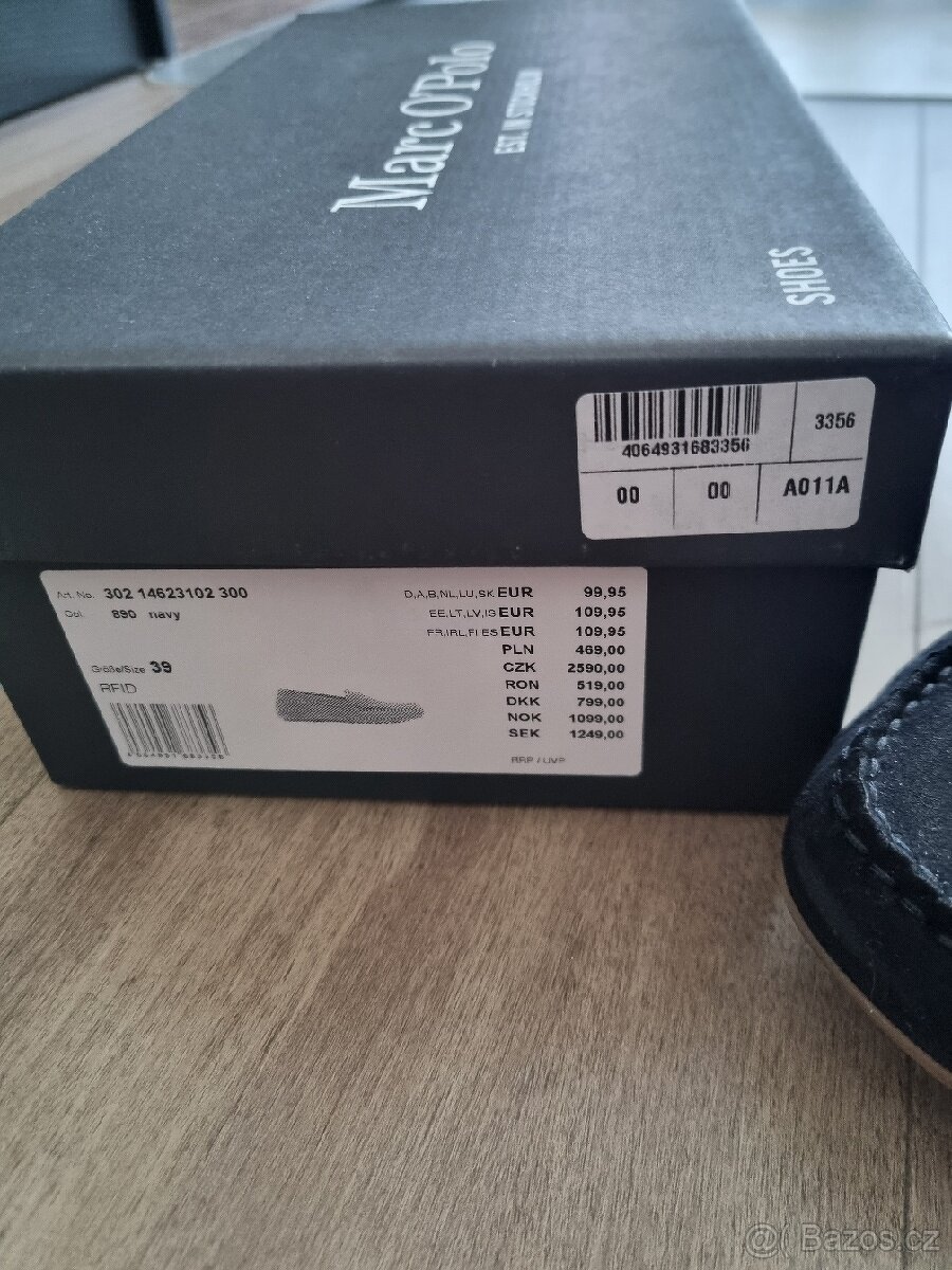 Dámské mokasíny Marc O'Polo, vel. 39, modré/navy - 2