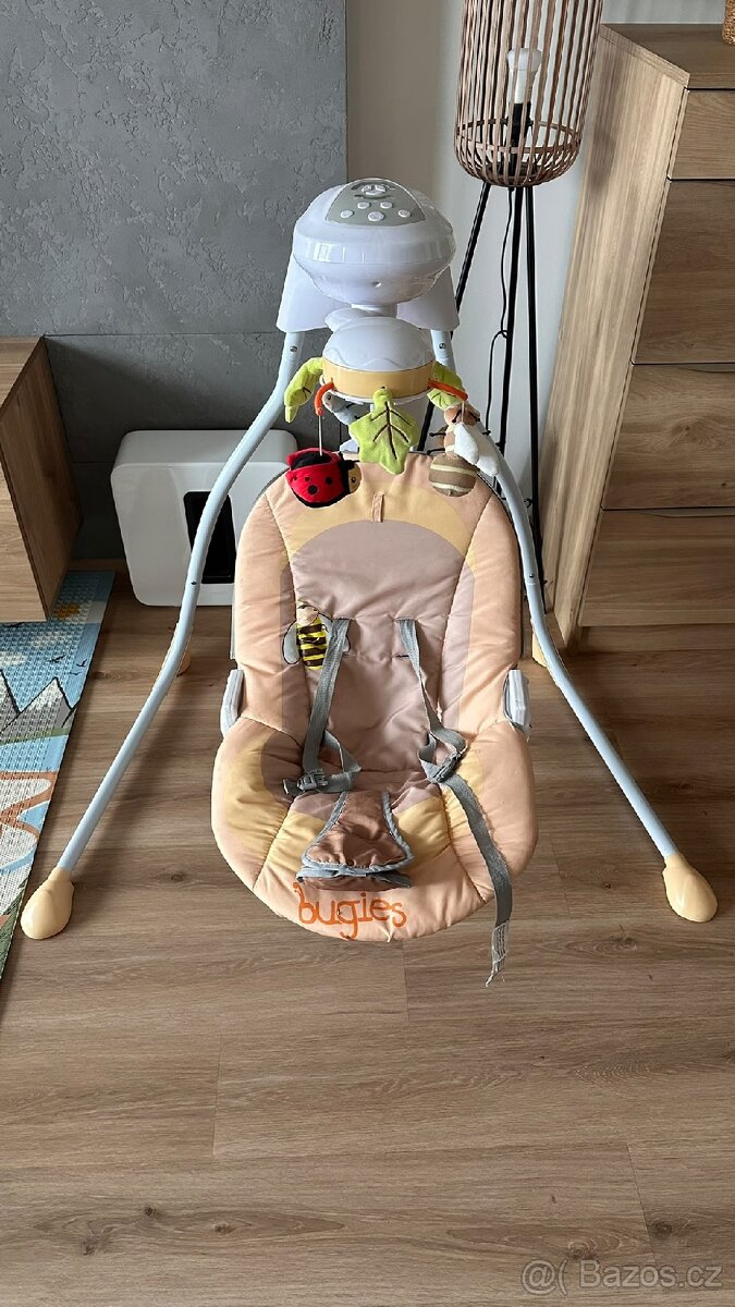 Elektrická dětská houpačka / lehátko Caretero Bugies - 2