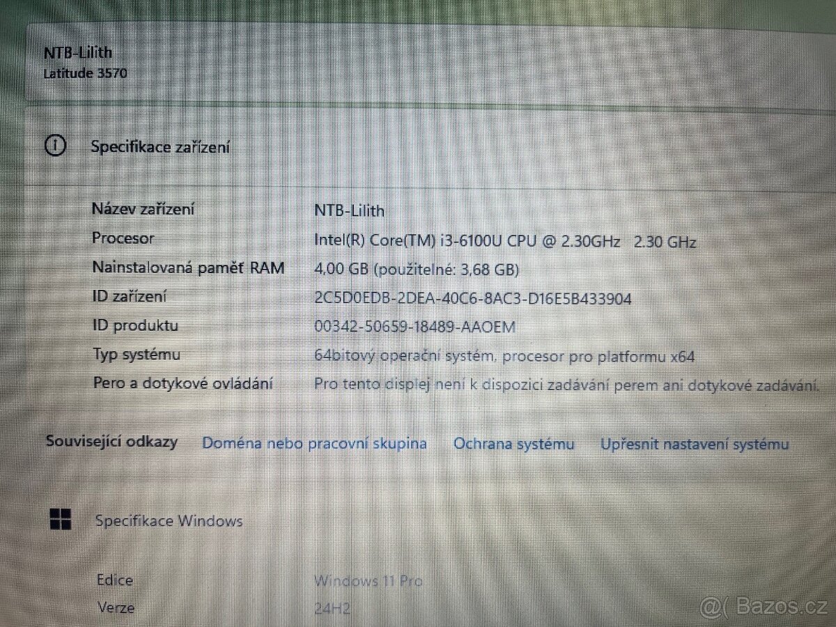 Notebook Dell Latitude 3570 v perfektním stavu - 2