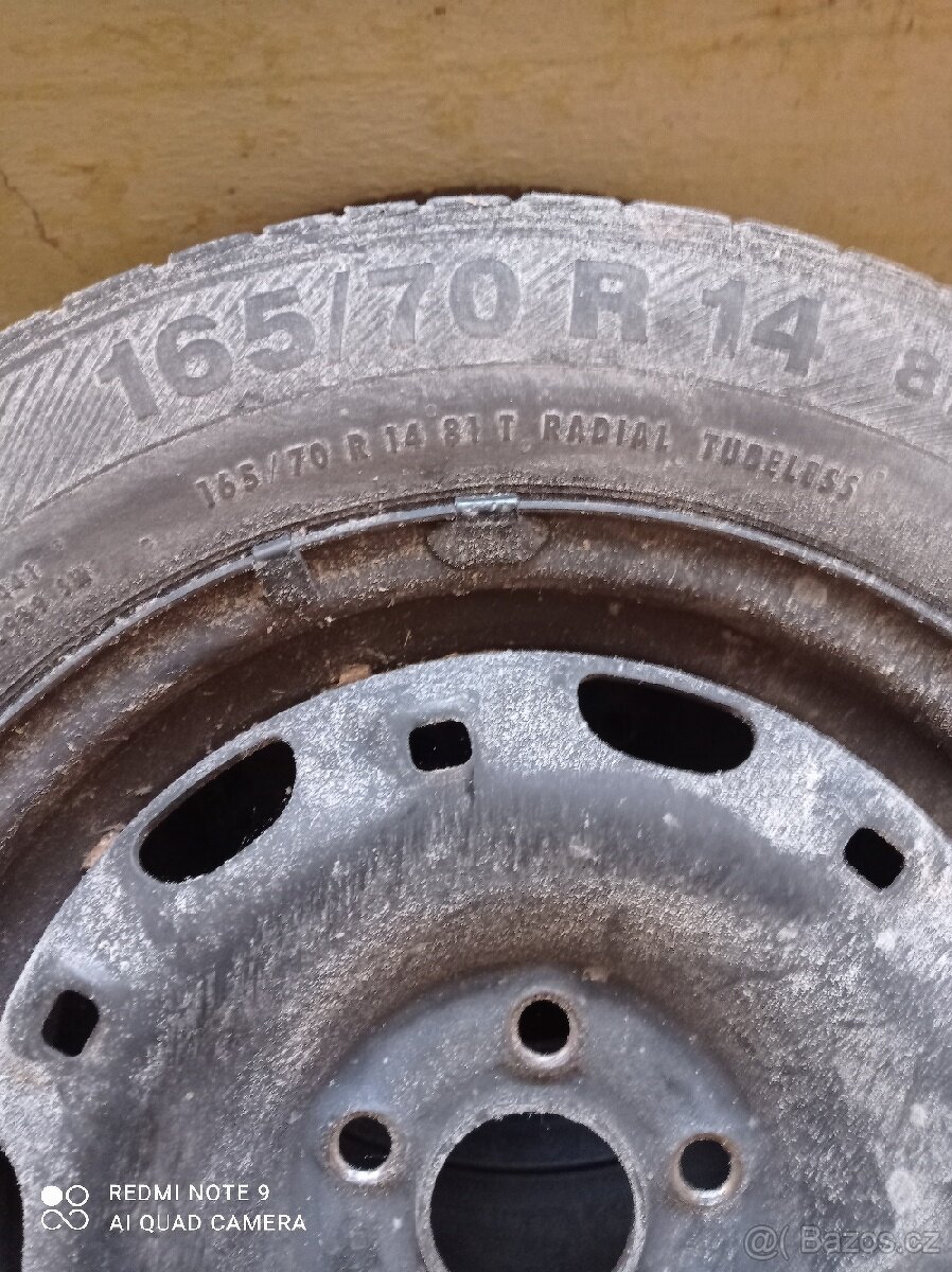 Sada 4 kol 165/70 R14 s disky 5x100 ...SLEVA... - 2