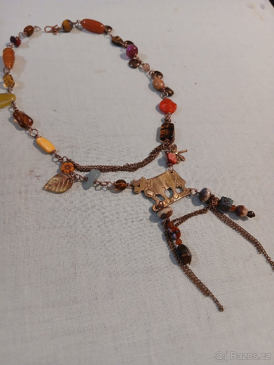 Drátkovaný náhrdelník bižuterie - 2