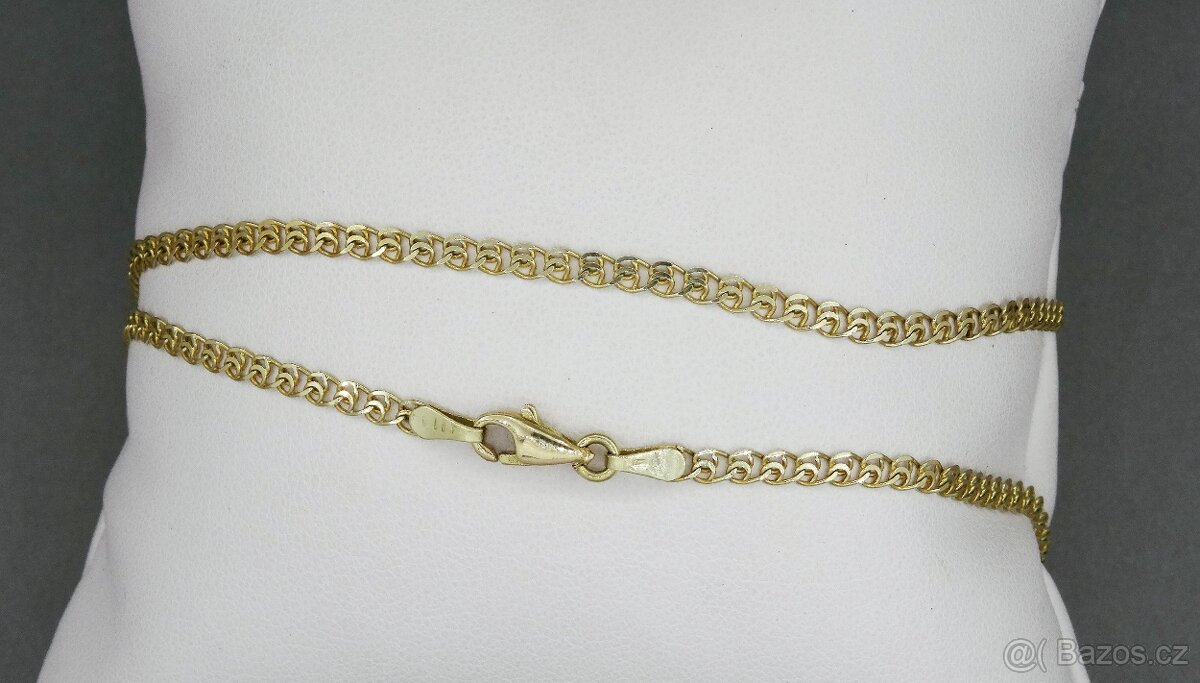Pěkný zlatý řetízek 50,5 cm. - 2