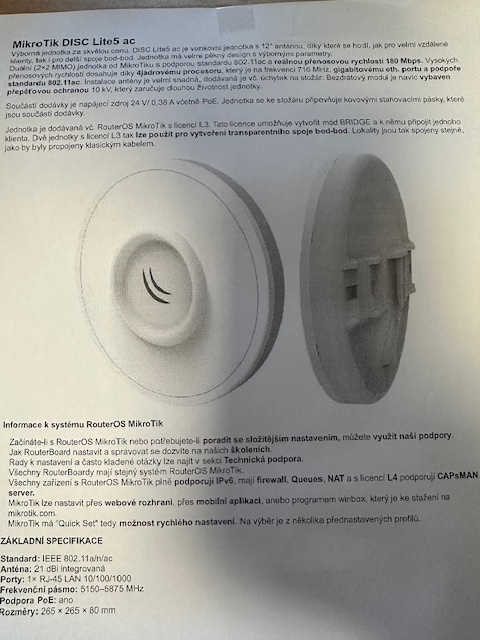 MikroTik Dics Lite 5AC - 2ks - 2