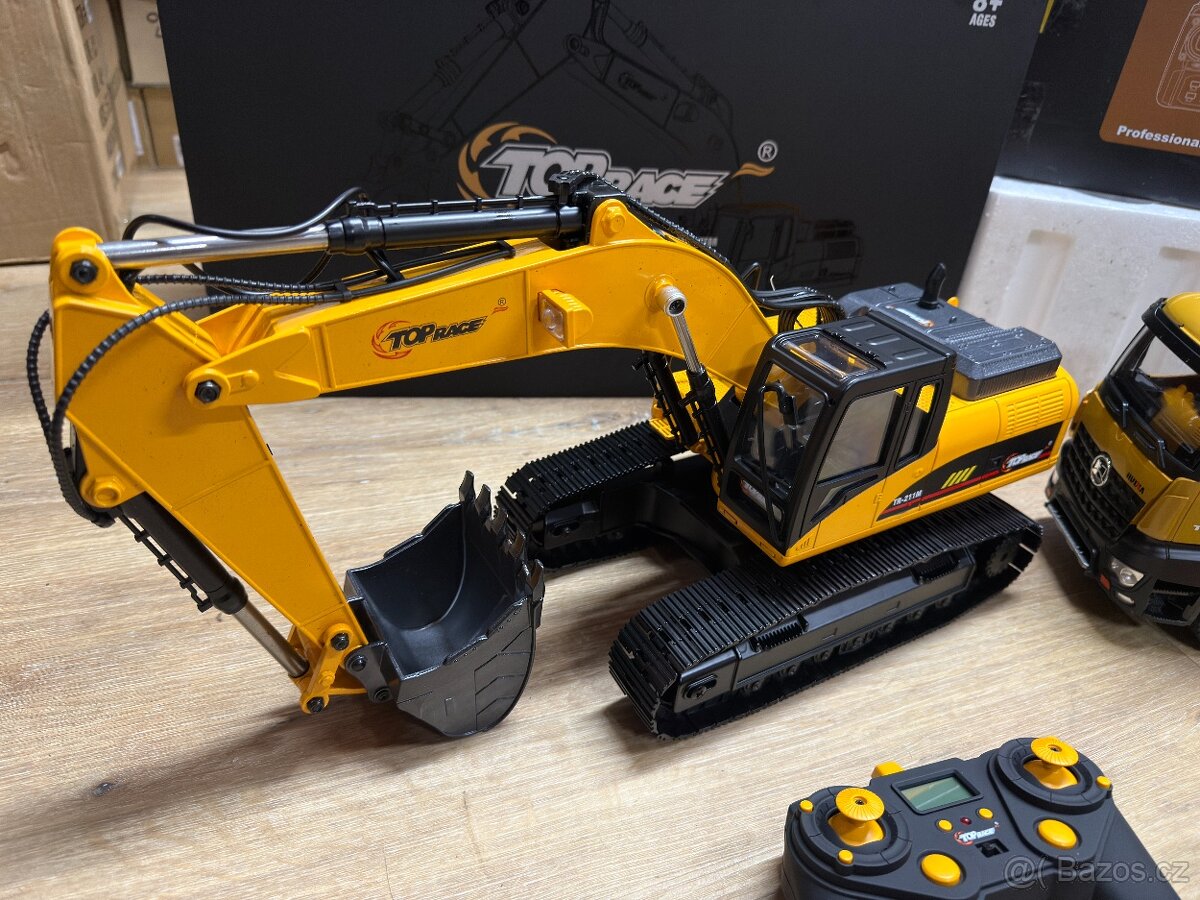 nový set - celokovový profi bagr + nakladač 1:14 - 2