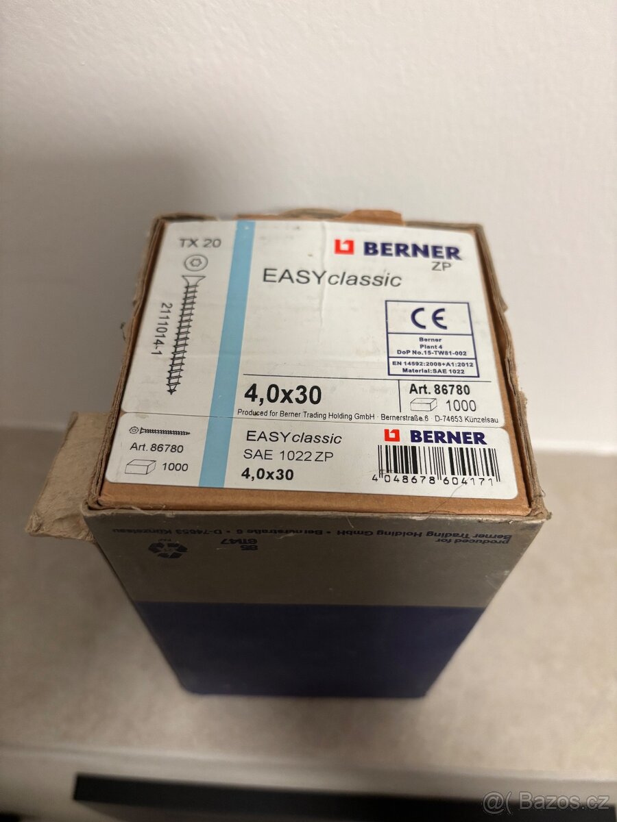 Vrut do dřeva 4x30 TX20 Berner Easy Classic - 2
