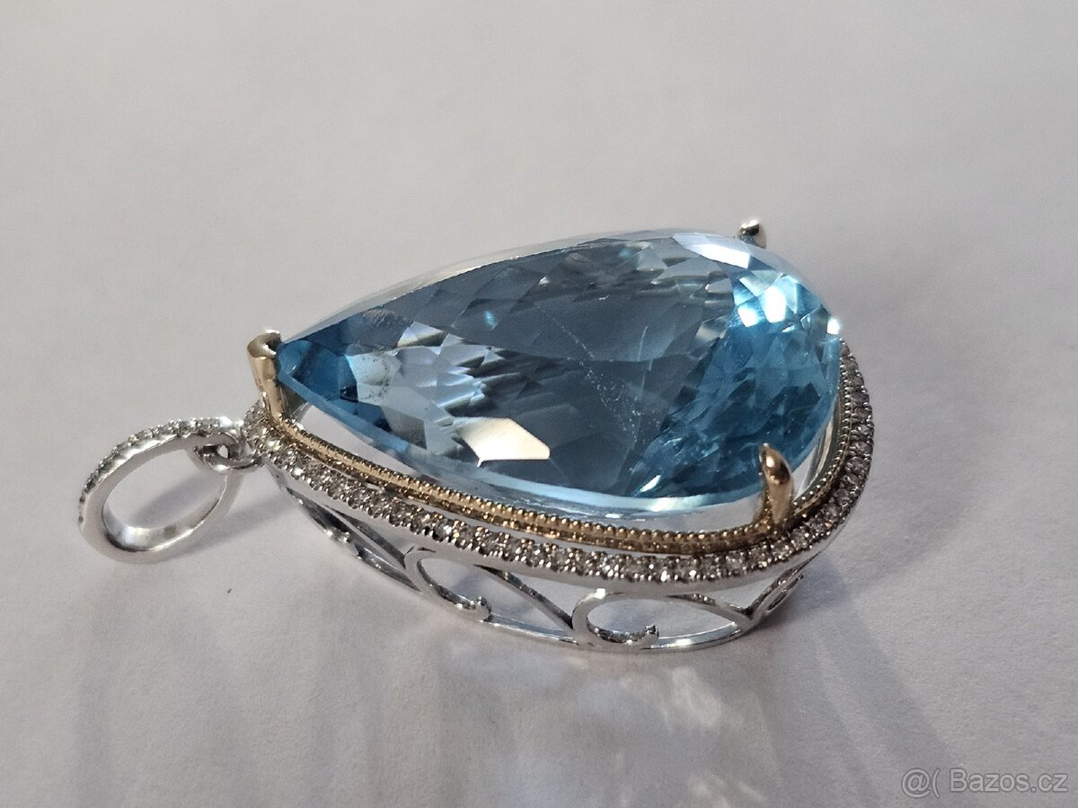DIAMANTOVÝ PŘÍVĚSEK TOPAZ 53.63ct. TOP - 2