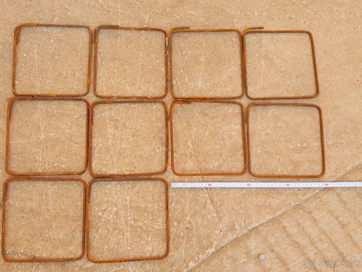 Třmínky 200x200mm průměr 6mm - výztuž věnce, základů - 2