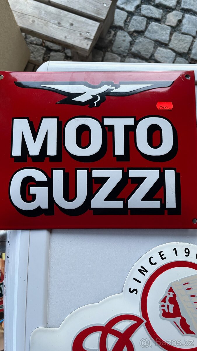 smaltovaná cedule Mobiloil velká - 2