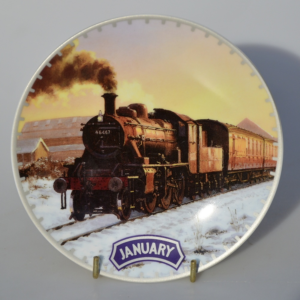 Vlaky 12 měsíců v roce -12 ks porcelánové talíře - 2