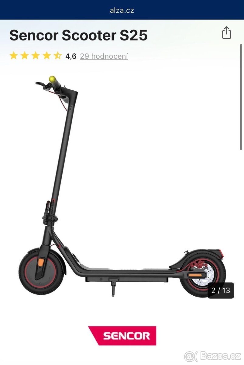 Elektrická koloběžka Sencor scooter S25 - 2