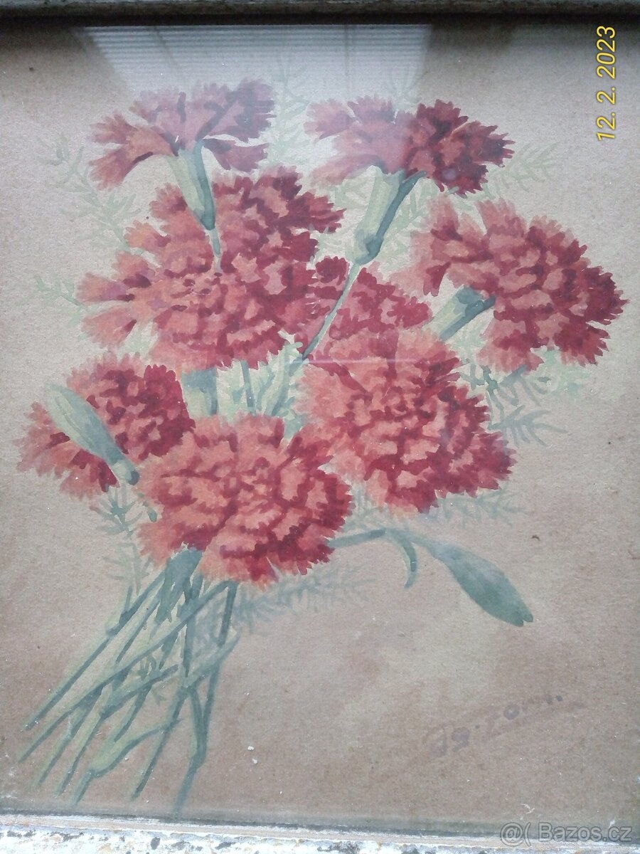 Sg. Zorn, 3x obrázek tempera na papíře 50.léta 20. stol. - 2