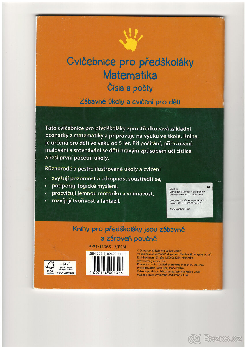 Cvičebnice pro předškoláky: MATEMATIKA -nevyplněná - 2