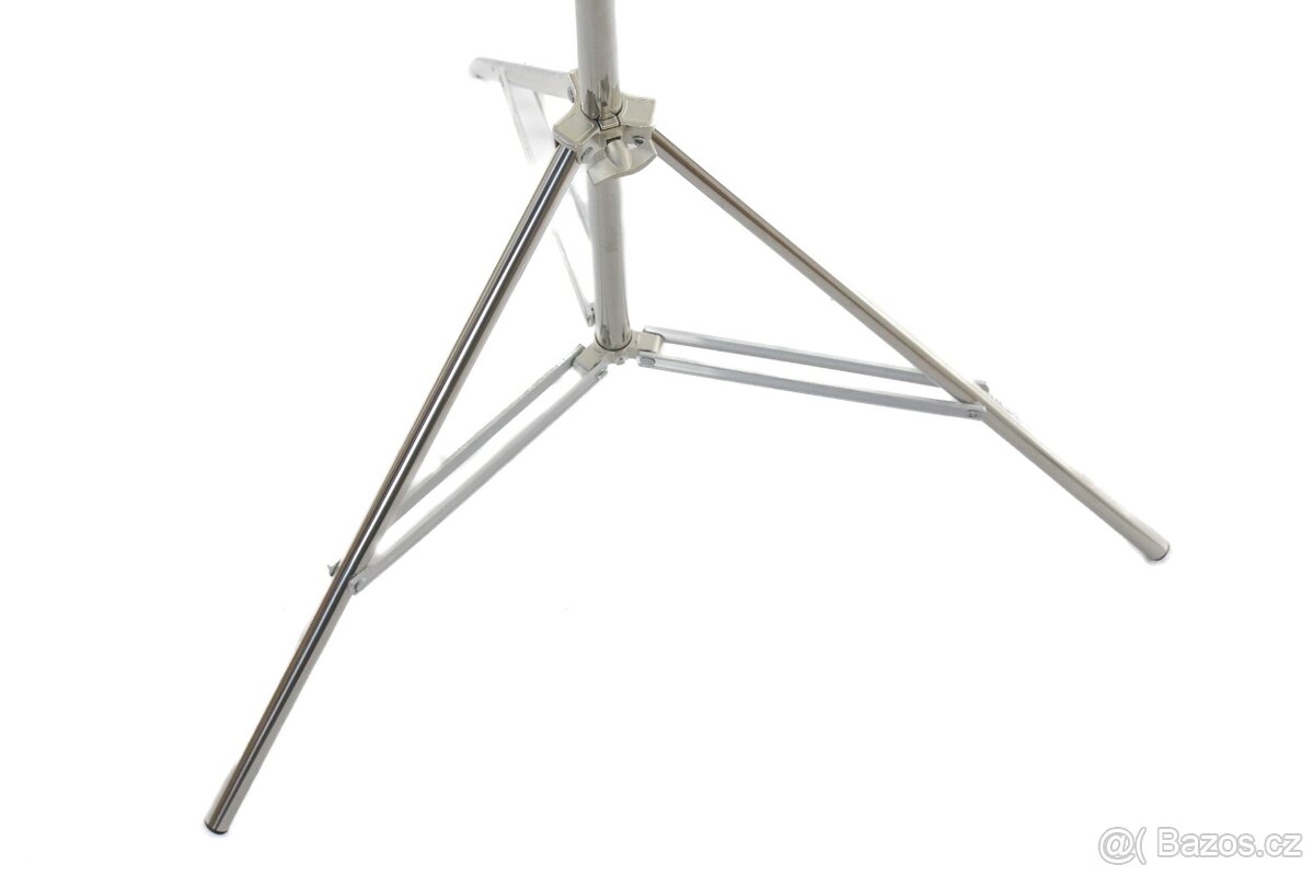 Profesionální celokovový studiový stativ s čepem 2m – Chrom - 2