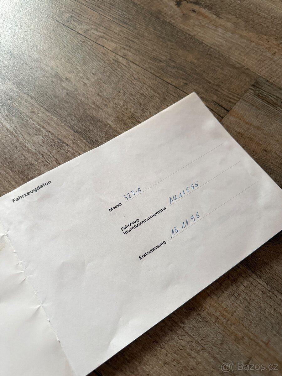 BMW e36 servisní historie knížka - 2