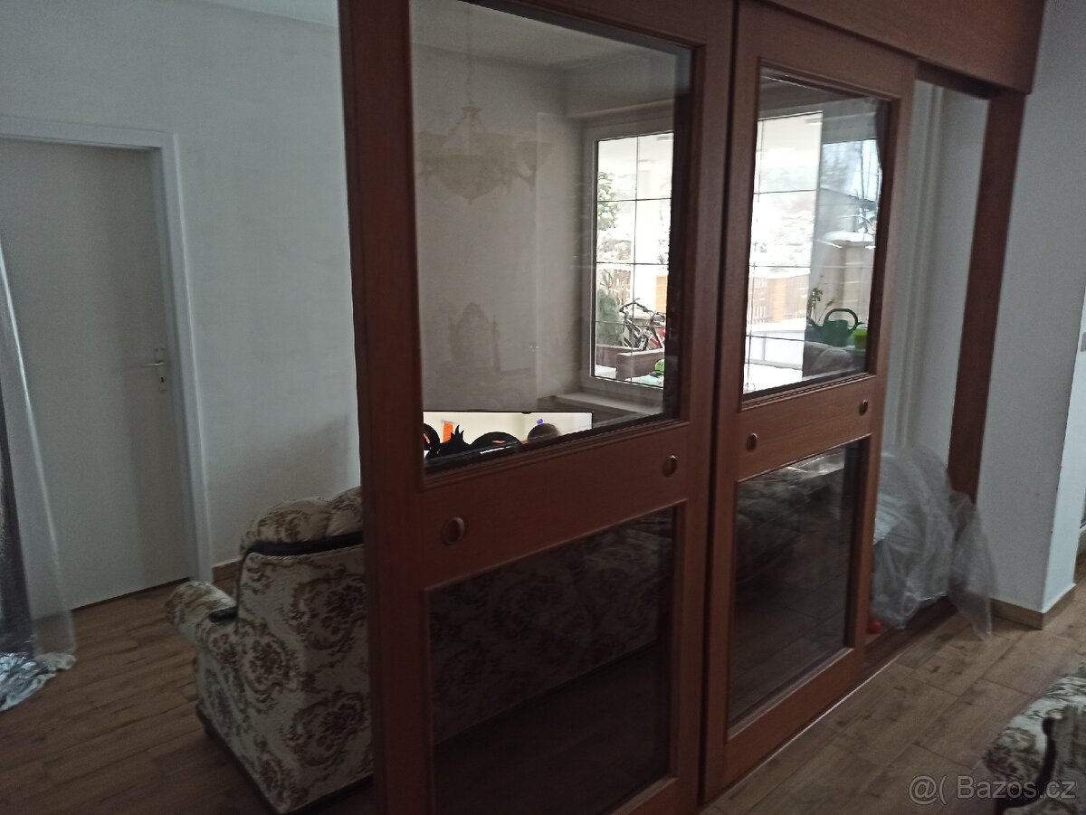 Prosklené interiérové, posuvné, 4 dílné dveře - 2