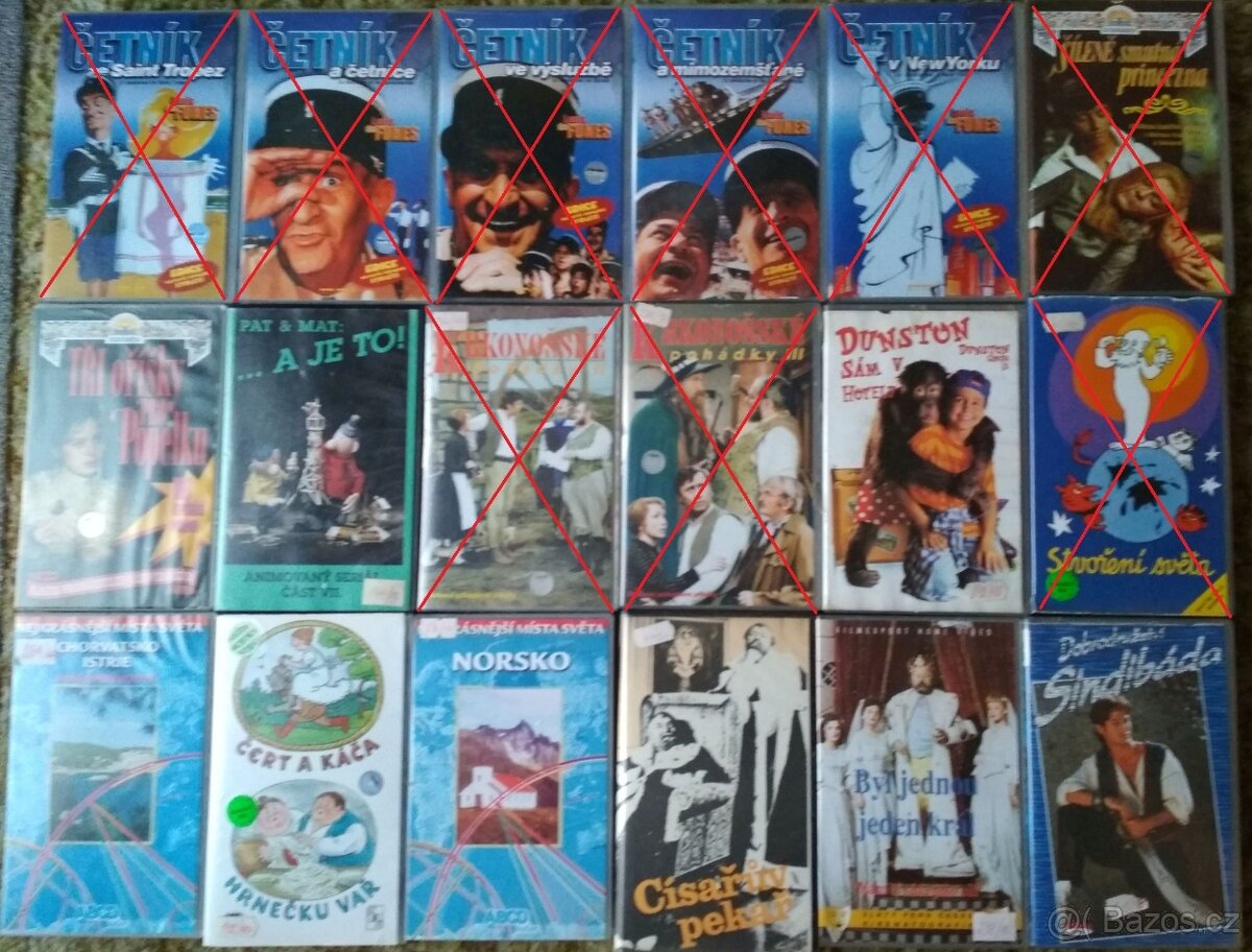 Originální VHS kazety - filmy, pohádky, dokumenty - 2