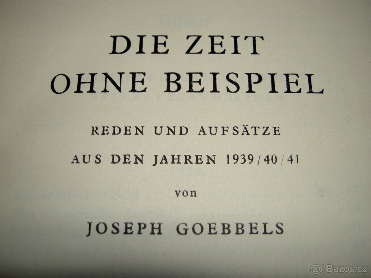 JOSEPH GOEBBELS O ČASE,JENŽ NEMĚL OBDOBY úvahy a eseje 1941 - 2