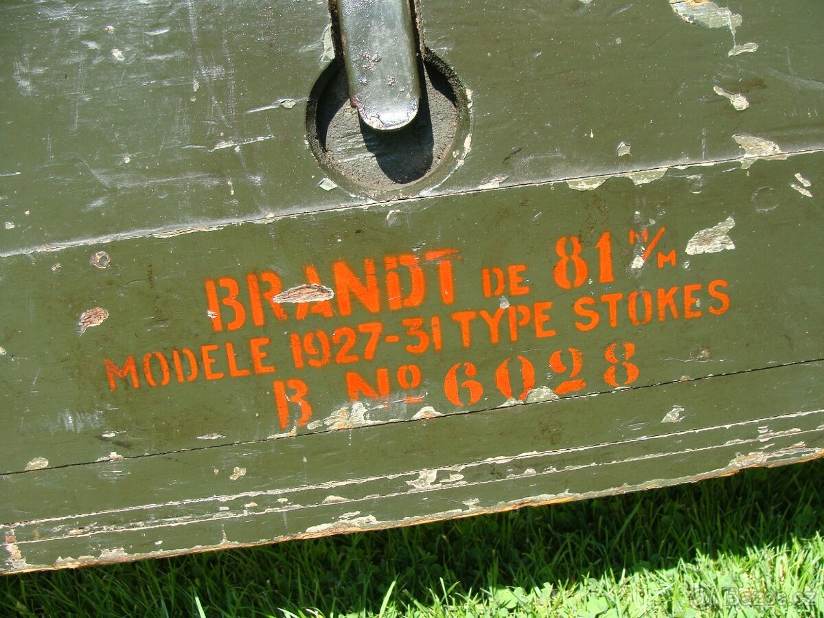 Vojenská bedna BRANDT 81 1927 31 Minomet - 2