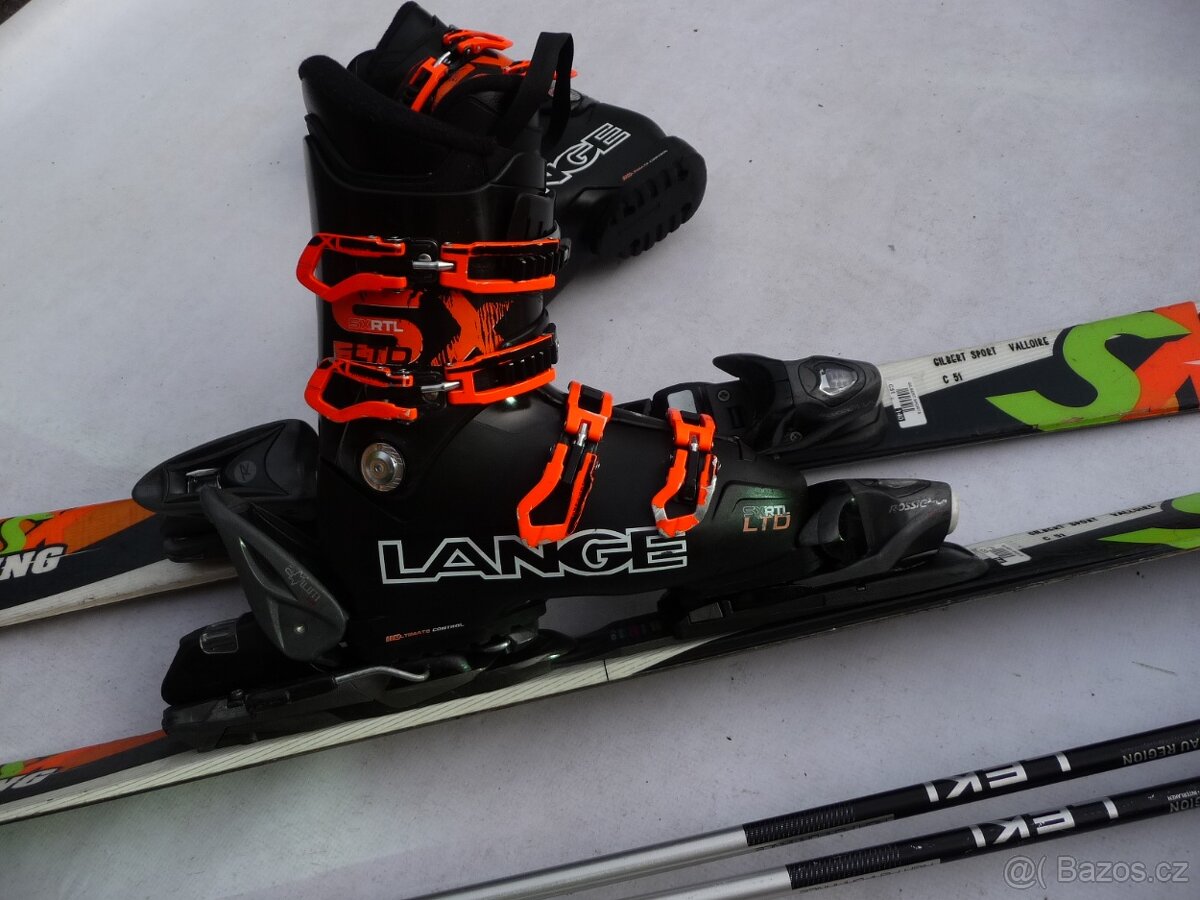 350. Lyže ROSSIGNOL- 140 cm + boty LANGE 39eu - set - 2