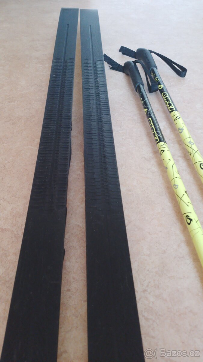 Dětské běžky Sporten 130 cm se šupinami, hůlky - 2