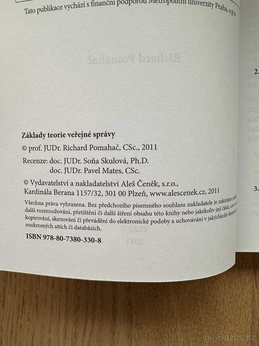 Základy teorie veřejné správy, R. Pomahač - 2