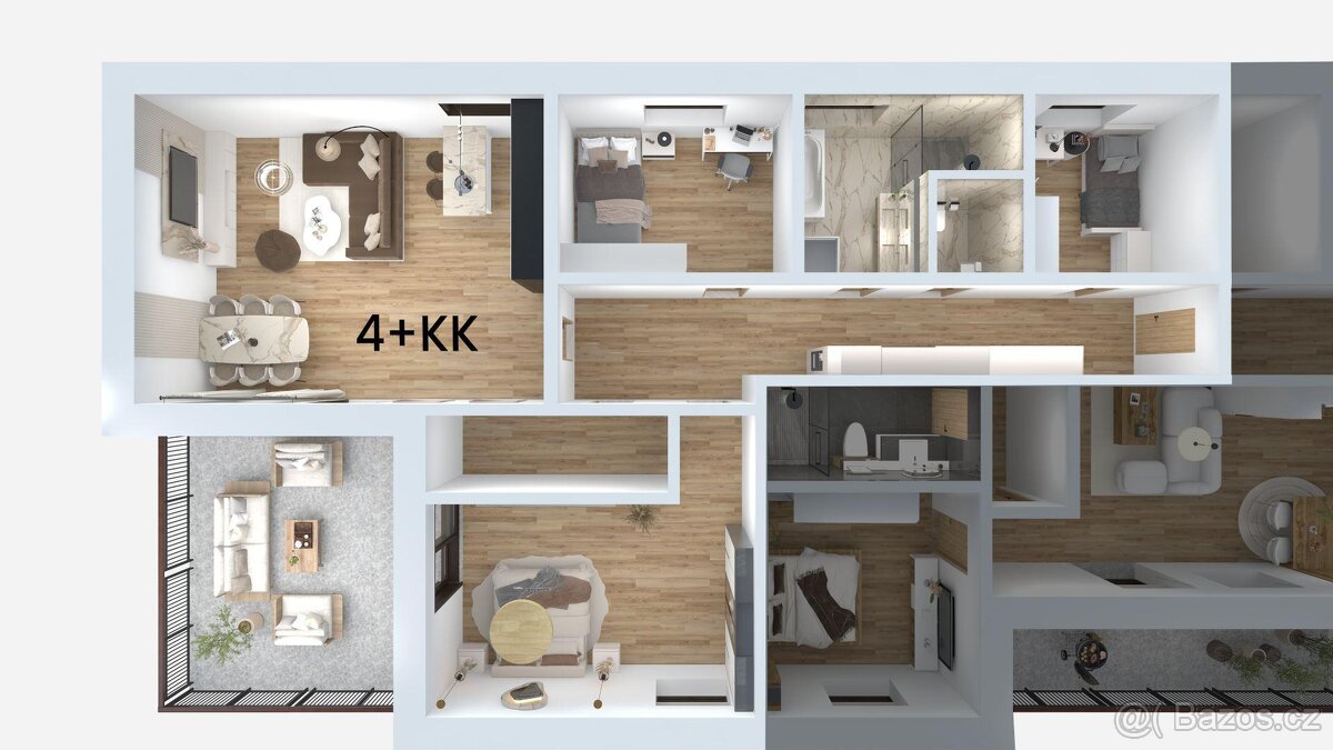 Nový střešní byt 4+kk s velkou terasou - Horská, Litvínov - 2